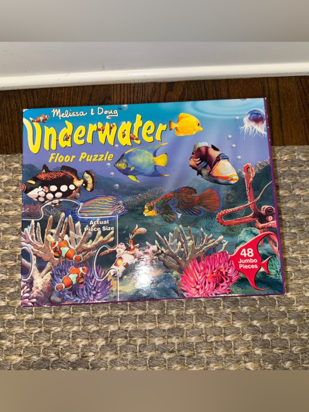 Melissa & Doug Underwater Floor Puzzle - Colorful Ocean (Blue) 48 pieces age 3+
